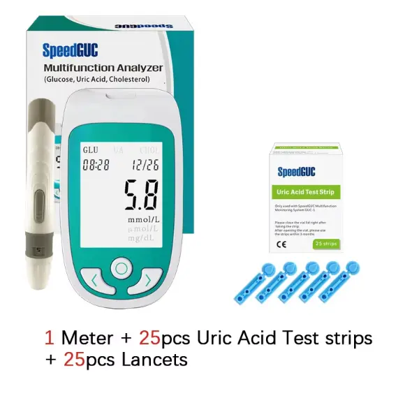3 In 1 Monitor (Cholesterol-Glucose-Uric Acid) Complete Set Includes Lancing Device And Lancets